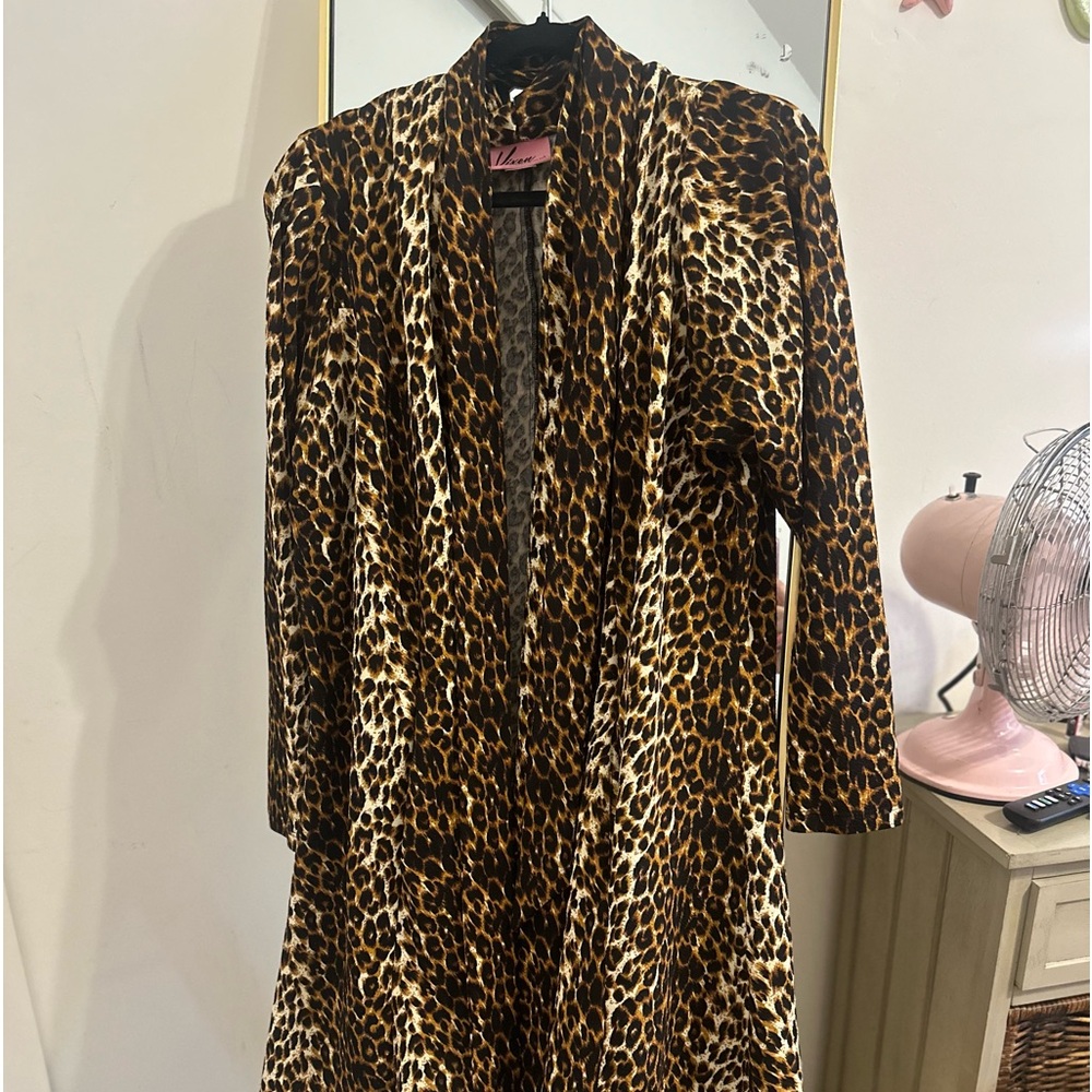 Vixen By Micheline Pitt Leopard Cardigan